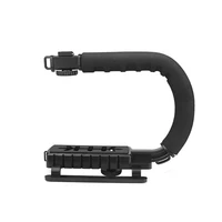 video handle holder flash bracket camcorder grip home camera steadicam stabilizer practical dv c shaped rig support handheld