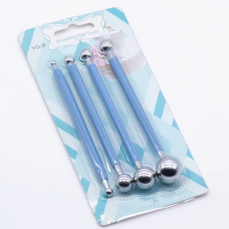 

Stainless steel pill stick 4 pieces in set Carved sludge ultralight clay soft clay mud fondant flower tool