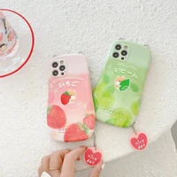 sumkeymi 3d cute ear strawberry lemon soft silicone phone case for iphone 13 pro max 12 11 7 8 puls x xr xs protection cover