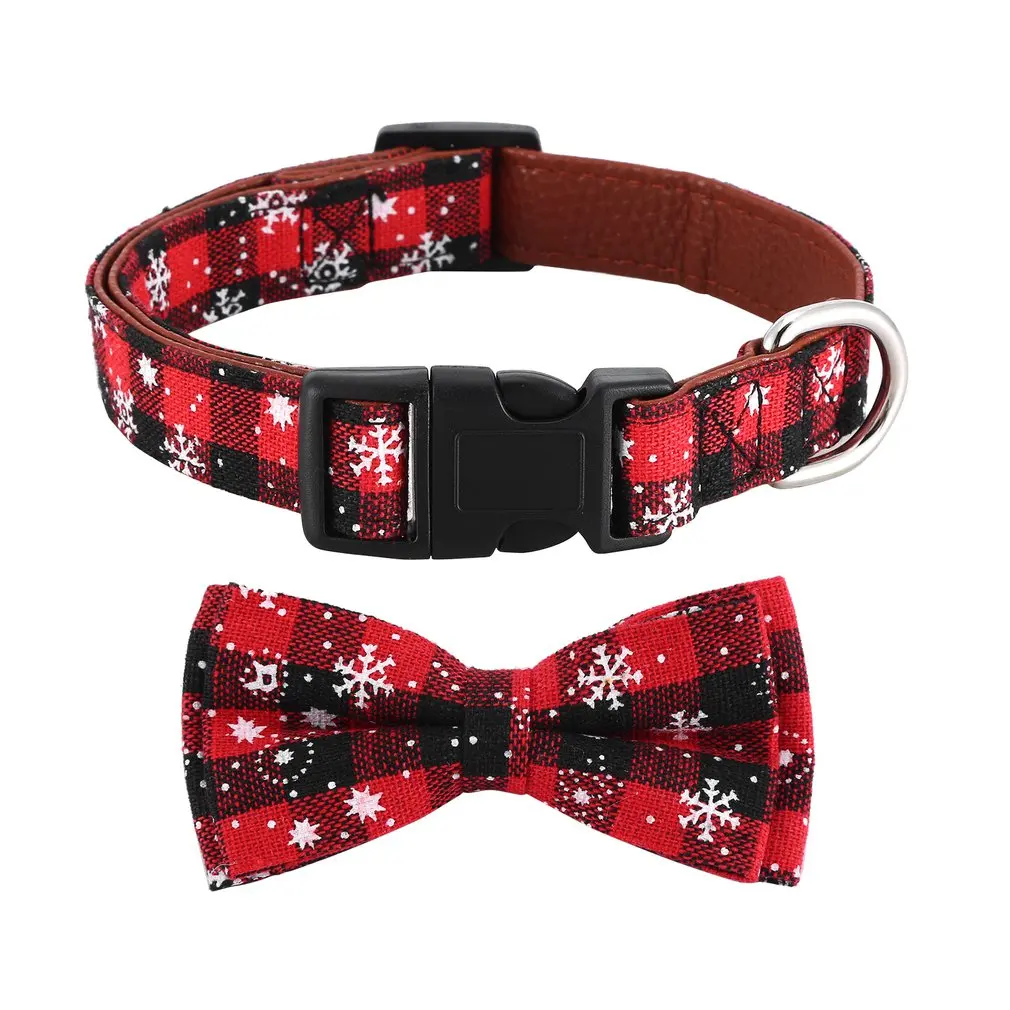 

1pcs Cloth Pet Dog Christmas Bow Tie Collar Adjustable Bow Tie Necktie Collar Lovely Dog Cat Puppy Pet Kitty Accessory