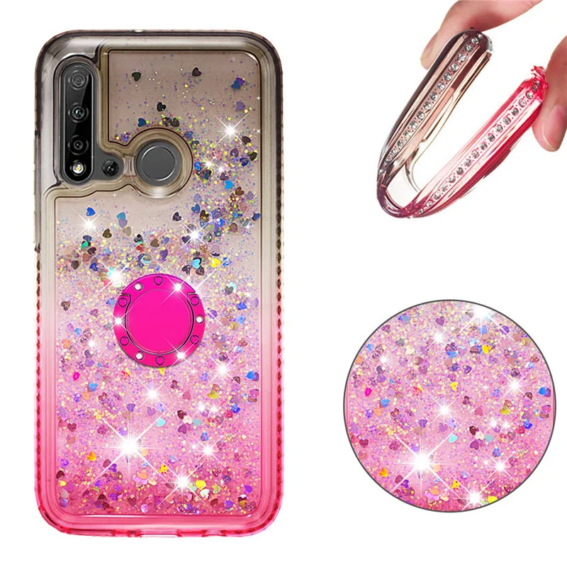 Чехол с динамическим жидким зыбучим песком и блестками для huawei P20 Lite чехол P8 P9 P10 P30