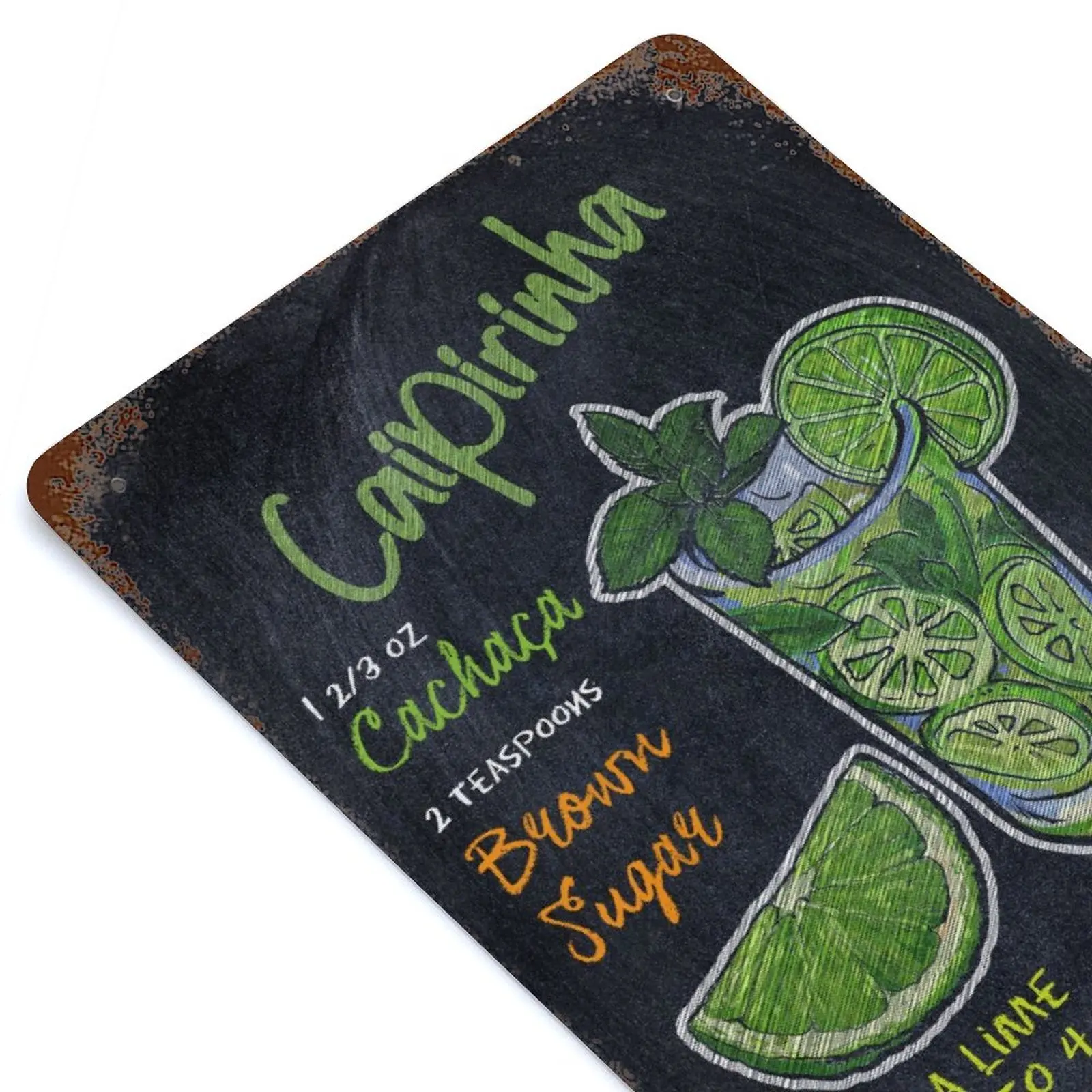 

Caipirinha Drink Cocktail Printed Vintage Metal Poster Home Pub Bar Garage Wall Decoration Tin Sign Plaque Decor