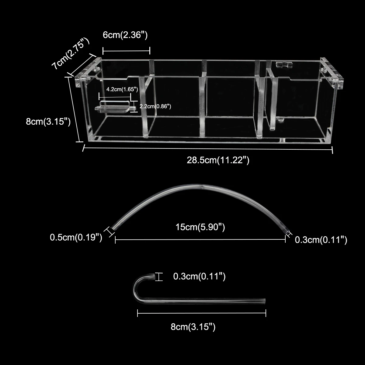 4 grids Senzeal аквариум акриловый 1-6 сетки Аквариум Внешний фильтр коробка чистая вода повышение прозрачности кислорода - Цвет: 4 grids