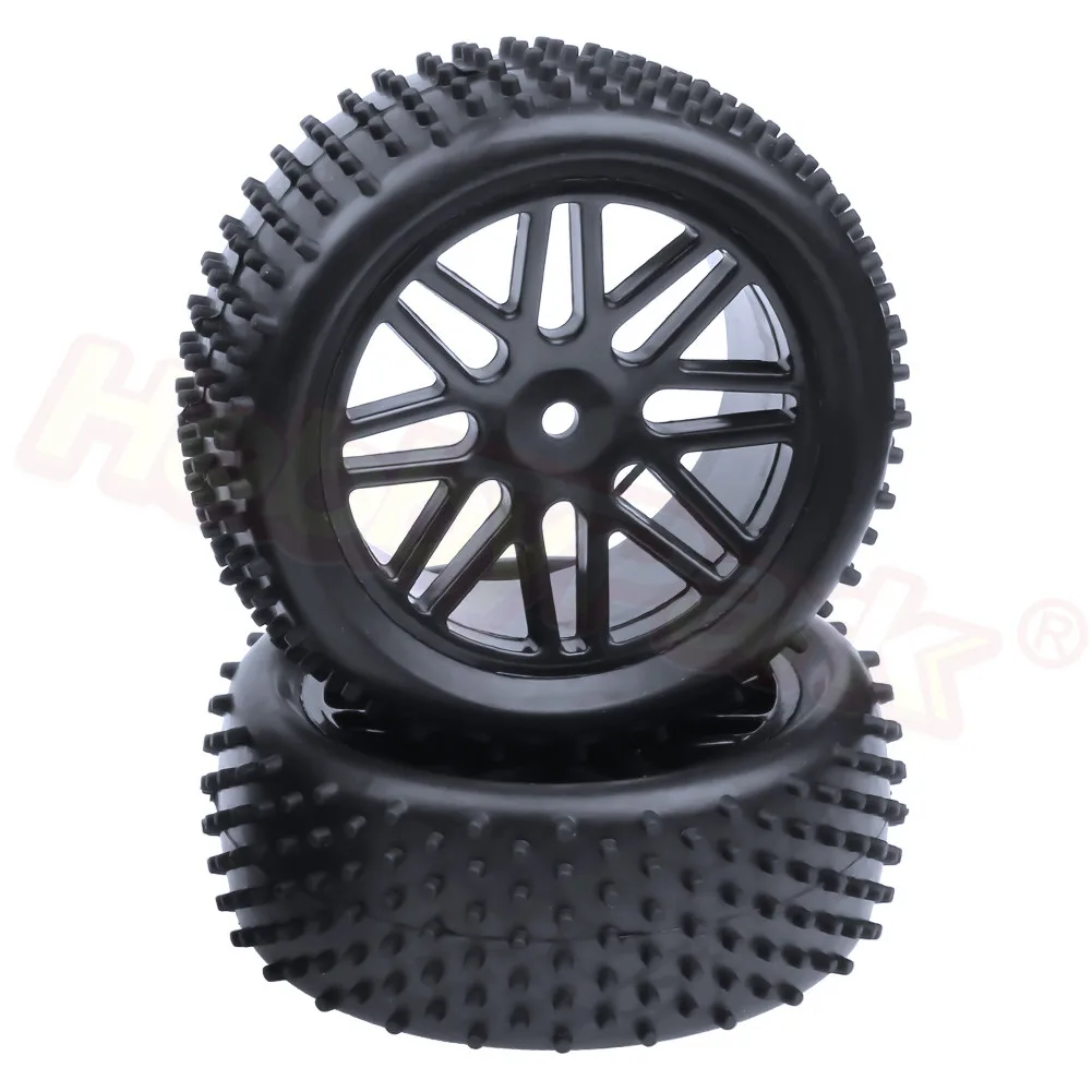 2 шт. RC багги передние шины резиновые и обода колеса шестигранные 12 мм для 1/10