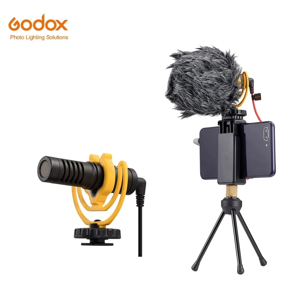 

Godox VD-Mic Shotgun Video Microphone Universal Recording Microphone Mic for DSLR Camera iPhone Android Smartphones Mac Tablet
