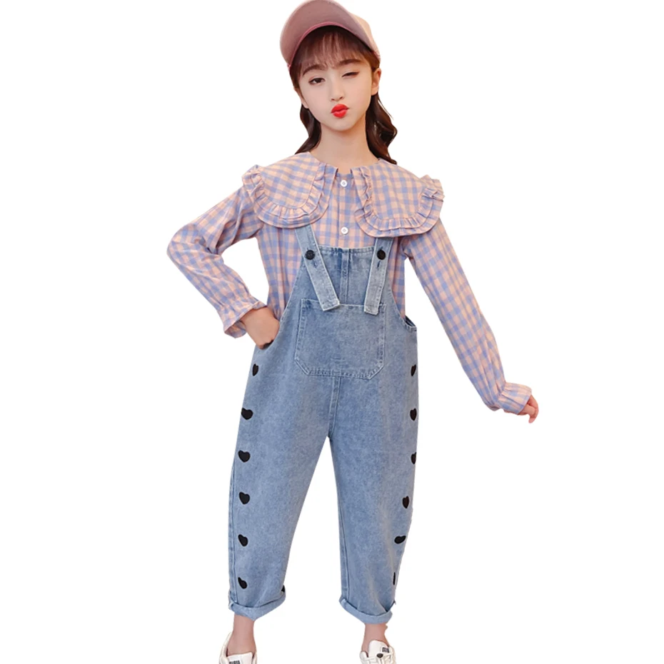 Детский комбинезон с сердечками на возраст 6 14 лет|Комплекты одежды для девочек| |