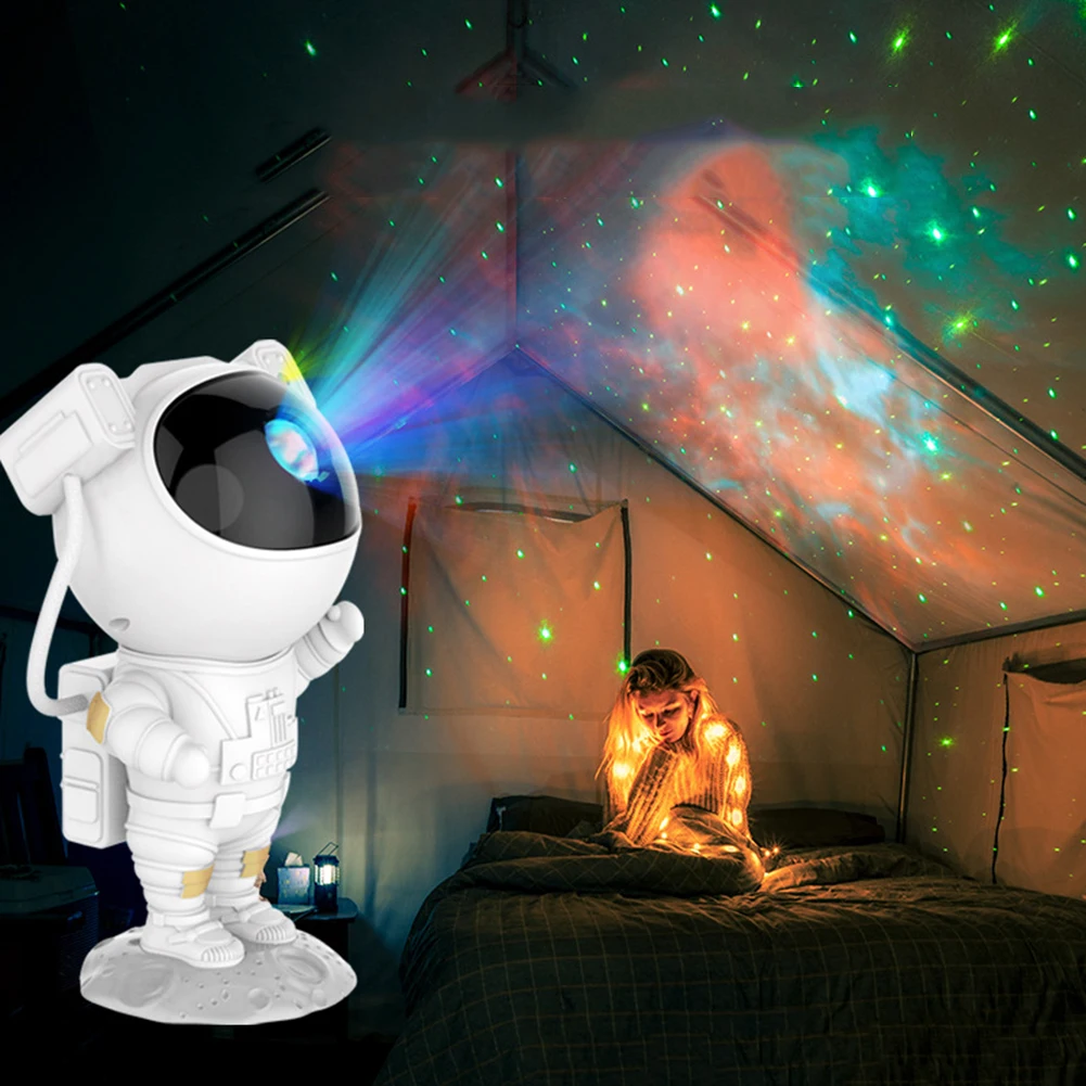 

USB Astronaut Galaxy Starry Sky Projector Night Lights Bedroom Table Lamp
