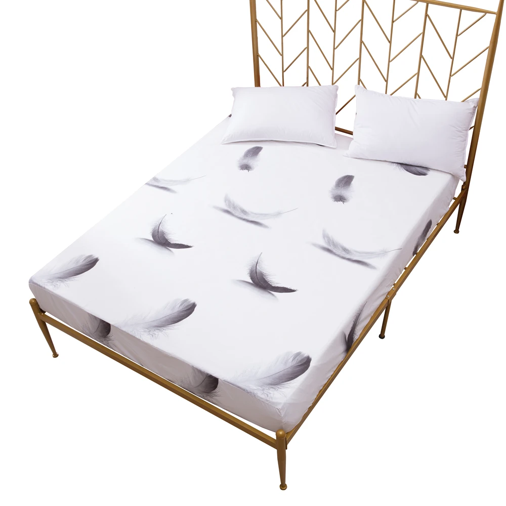 Натяжная простыня из полиэстера с принтом эластичная резинка|Простыня| |