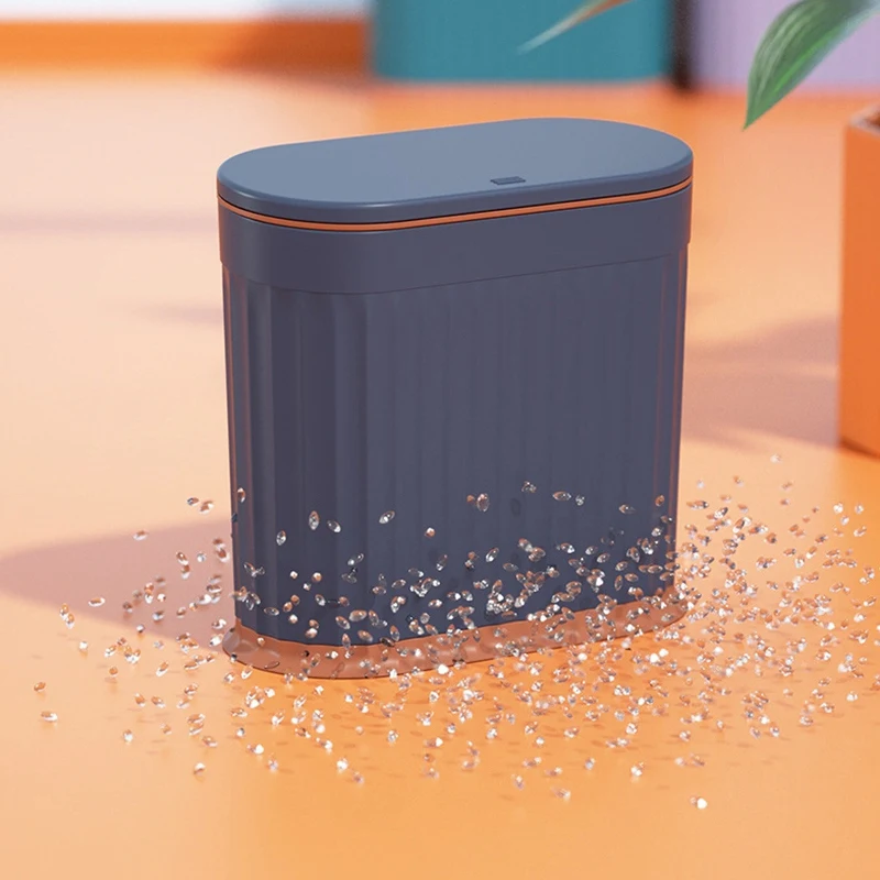 

Trash Can Home Living Room Creative with Cover Kitchen Toilet Bathroom Press Cover Narrow Slot Tube