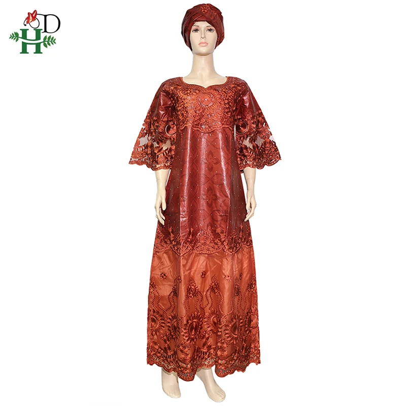 От H & D высокого качества платье с вышивкой для женщин в африканском стиле