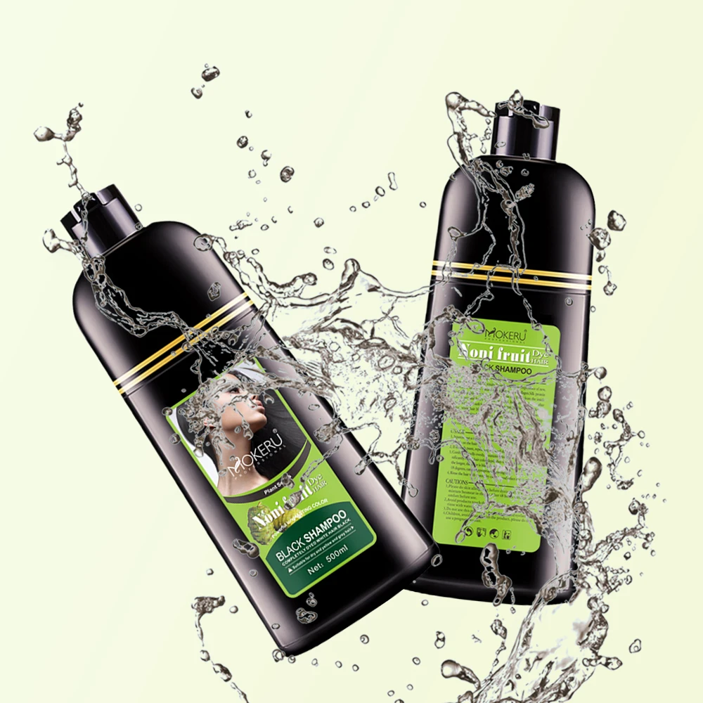 

Dye Shampoo Fast Hair Dye 500ML Organic Natural Extracted Plant Essence Black Hair Color Dye Shampoo for Cover Gray White Hair