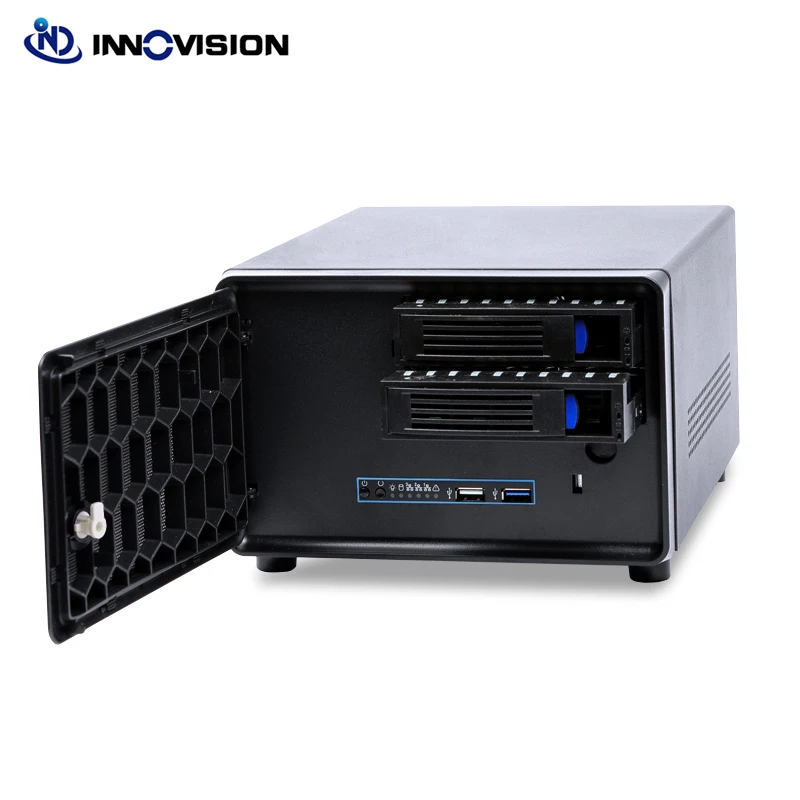 New 2bays HDD Hotswap NAS Storage Chassis Support MINI ITX Motherboard enlarge