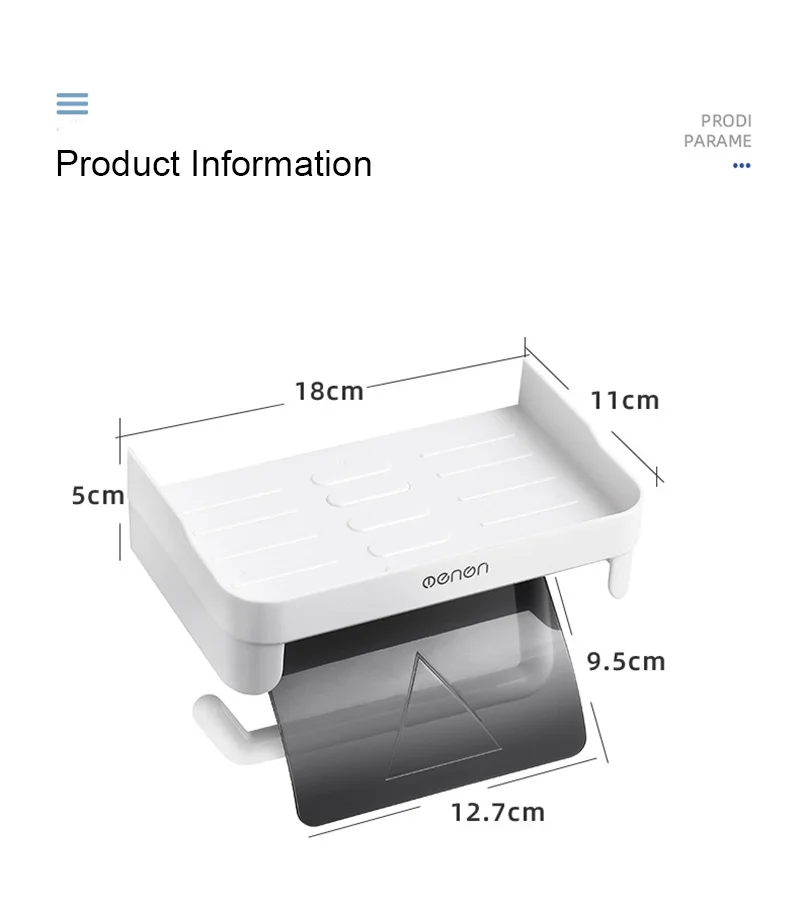 

LEDFRE Toilet Paper Holder Roll Paper Plastic Storage Rack Toilet Paper Waterproof Kitchen Paper Towel Holder LF71053