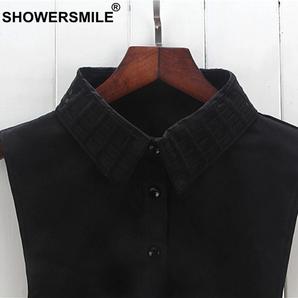 Женский съемный воротник SHOWERSMILE белая рубашка со съемными воротниками