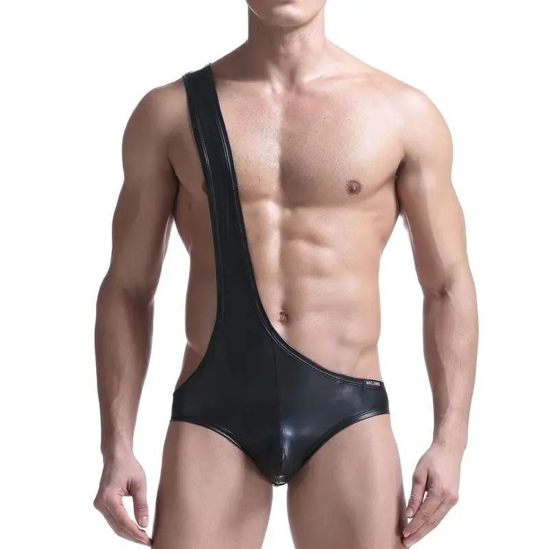Мужские трусы из искусственной кожи с имитацией сексуальные для геев