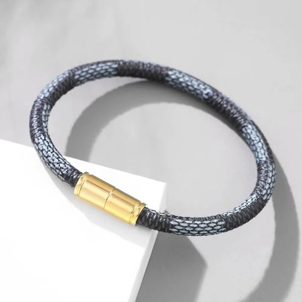 Модный шахматный браслет из воловьей кожи для мужчин браслеты женщин ювелирные