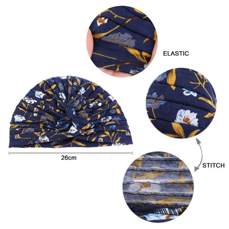 

Pure Turban Caps 7 Colors Women Female Fashion Solid Color Stretchy Indian Hat Elastic Foldable High Quality Polyester Headwear