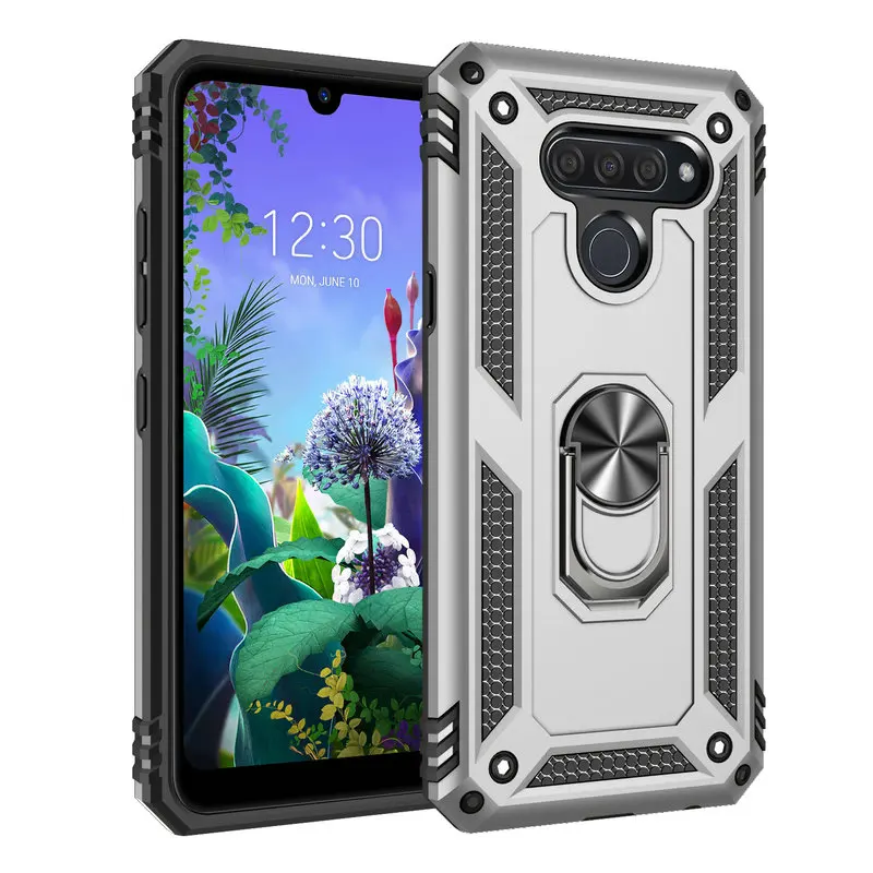 Металлический автомобильный держатель с кольцом для Coque LG K50s чехол K51 смартфона K50