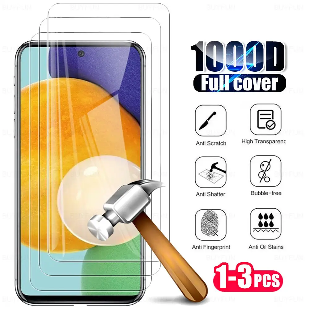 

1-3PCS Protective Glass For Samsung Galaxy A02 A02S A12 A22 A32 A42 A52 A72 A82 A01 A11 A21S A31 A41 A51 A71 Screenprotect Film