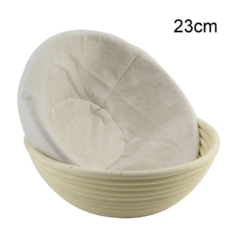 

Round Bread Proofing Basket Cloth Liner Rattan Baking Dough Basket Cover Natural Rattan Banneton Proofing Cloth 2 Sizes 090C