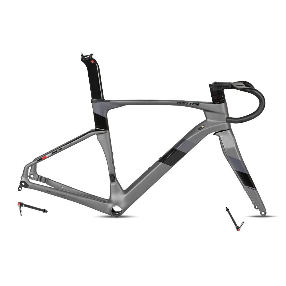 

TWITTER XC-Racing EPS Inner-Cable carbon fiber road bike frame disc brake 700C barrel pumping 12*142mm gravel bike frametwitter