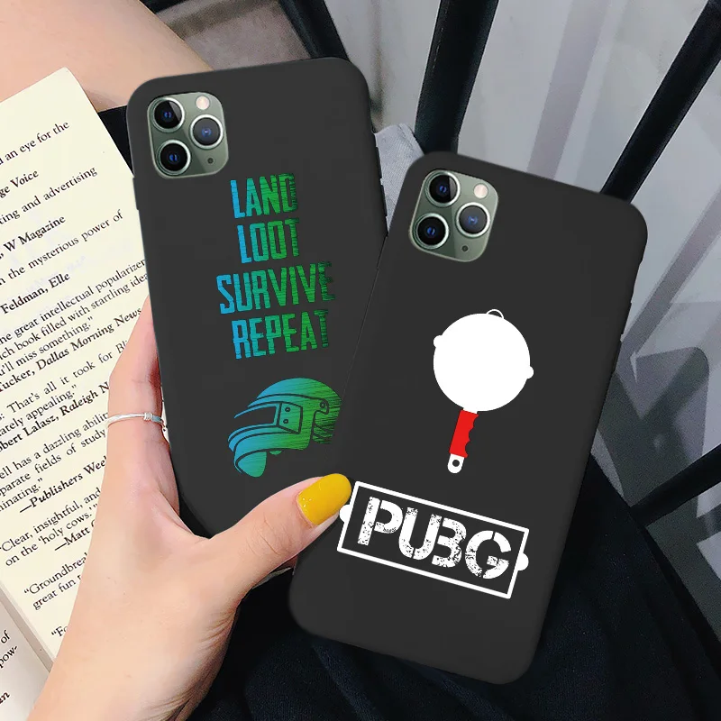 

PUBG Game Luxury Phone Case Protection Anti-fall case for iPhone 6s 7 8 Plus 12 11 Pro MAX SE 2 X XS Max XR Soft Silicone Cover
