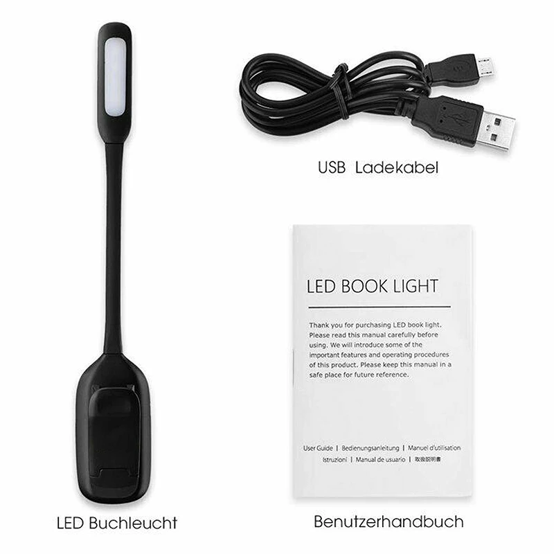 

7 Led Book Light Mini Clip-On Flexible Bright LED Lamp Light Book Reading Lamp For Home Travel Bedroom Book Reader