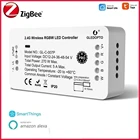 Zigbee Smart Led Управление; RGBW светильник ленты Диммер для Tuya Smart Life App RF Управление Поддержка Smartthings Alexa домашней автоматизации