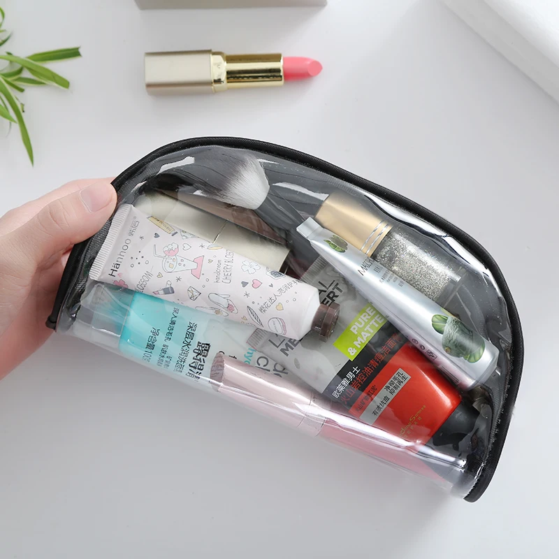 

PVC Women's Transparent Cosmetic Storage Bags Travel Waterproof Clear Wash Organizer Beauty Makeup Case Accessories Supplies