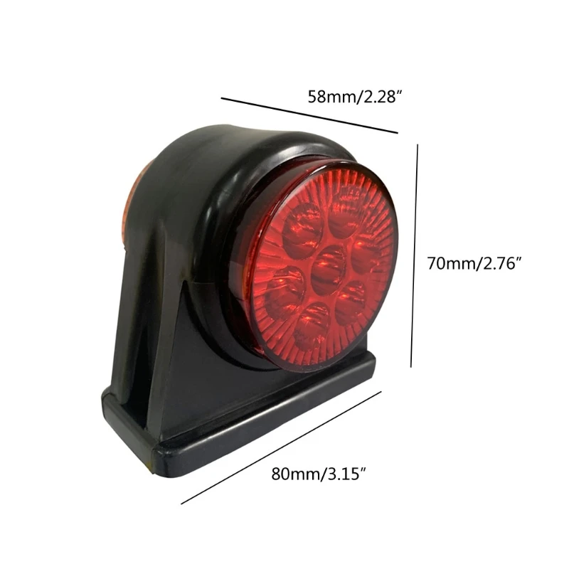 

Габаритный фонарь для прицепа, P82B, 1 шт., 14 светодиодный, желто-красный указатель поворота зазор сигнала, световой индикатор для грузовиков t.u...
