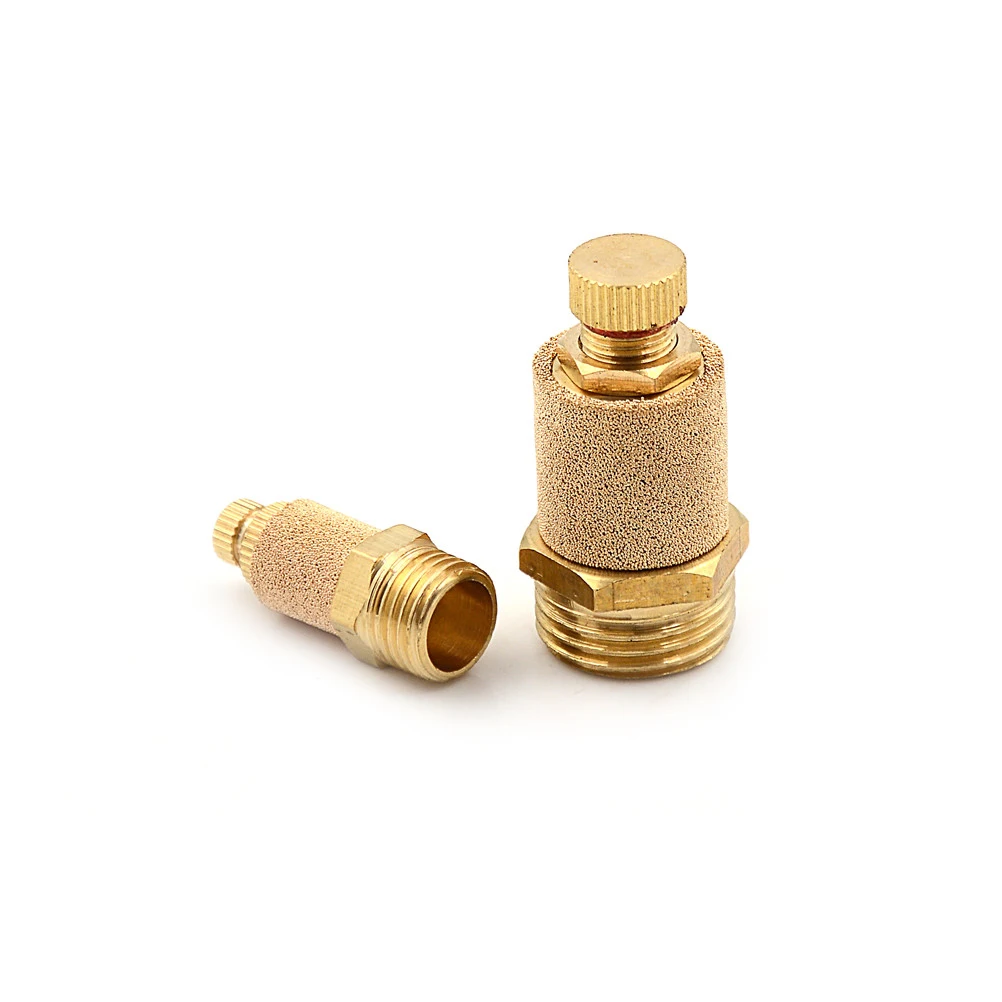 

1/8" 1/4" 3/8" 1/2" Copper Connector Silencer Pneumatic Muffler Silencer Filter Flow Speed Controller Sintered Bronze