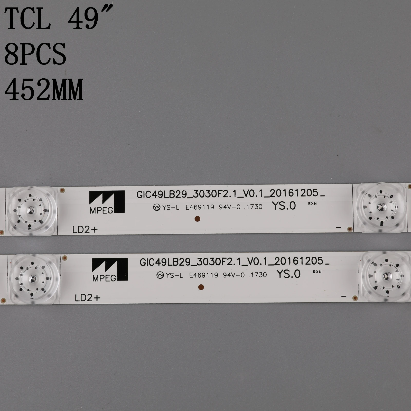 8Pieces/lot FOR K430WDC1 A1 4708-K43WDC-A1113N11 43BDL4012 LED BAR 3LED 39CM 6V 100%NEW