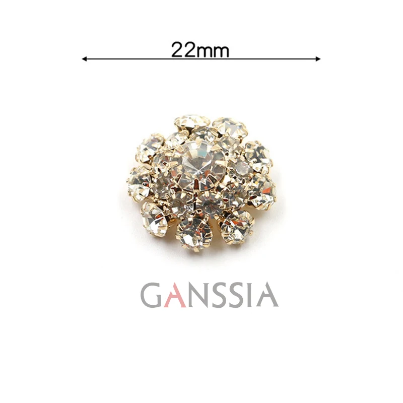 

2 шт./Лот, размер: 22 мм, разноцветные пуговицы со стразами, Прочная Металлическая пуговица с хвостовиком для украшения одежды, аксессуары для ...