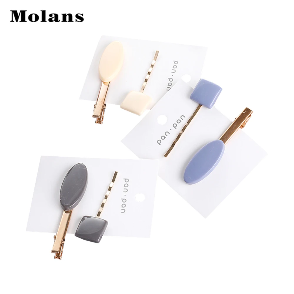 1 комплект (2 шт.) заколка для волос ярких цветов Женская боковая челка головные