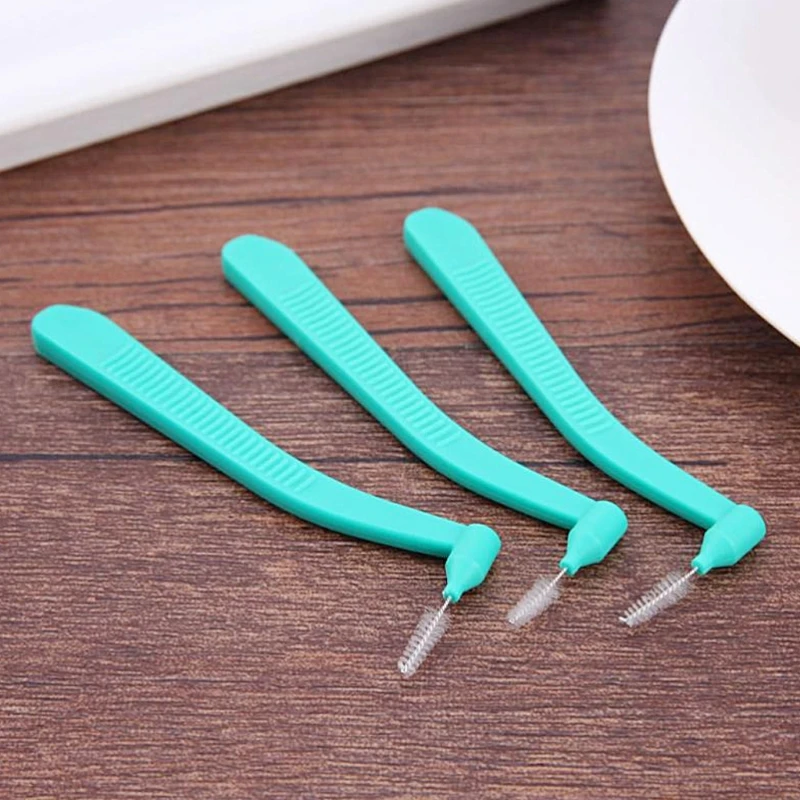 

15Pcs L Shape Push-Pull Interdental Brushed Food Residue Remove Dental Floss New 896D