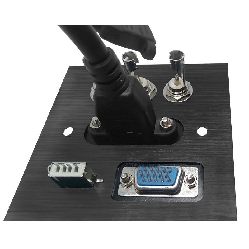 Настольная настенная розетка совместимая с HDMI VGA USB видео левый/правый канал 86*86