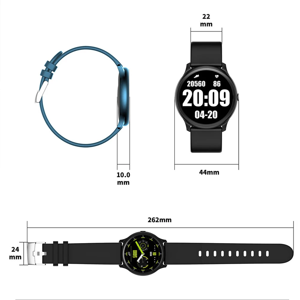 KW13 Smartwatch ip68 водонепроницаемый монитор сердечного ритма для женщин браслет