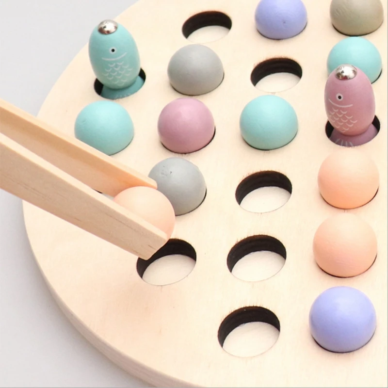 

New Arrival Kids Early Educational Toys Clip Beads Magnetic Fishing Multi-functional learning Toy For Children Montessor DXAD