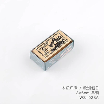 Винтажный Европейский пейзаж завод почтовый штамп DIY деревянные и резиновые штампы для скрапбукинга канцелярские товары Скрапбукинг Стандартный штамп - Цвет: 02