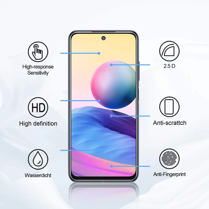 2pcs tempered glass for xiaomi redmi note 10 pro note 10s 10 5g screen protector film for redmi note 10 pro glass free global shipping