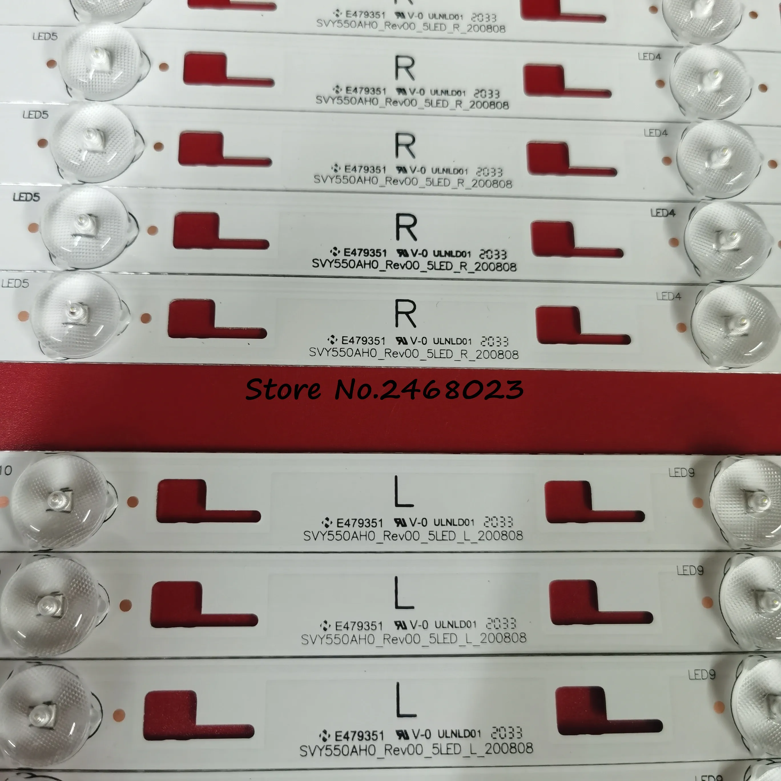 LED Подсветка для KD-55X700D KD-55X8000C KD-55X8005C KD-55X7000D KD-55XD7005 LSY550FN01 SYV5544 SVY550A SVY550AH0-REV00-5LED-L R on.