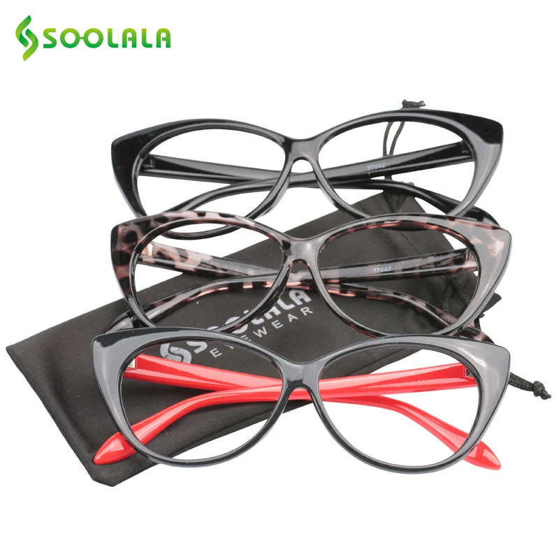 soolala cat eye myopia glasses prescription women computer optical frames eyewear 0 5 0 75 1 0 1 5 2 0 2 5 3 0 3 5 4 0 free global shipping