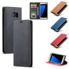 Чехол-книжка для Galaxy S7 Edge, S8, S9, S7, S21, S20 Plus, S20 FE, S10 5G, магнитный