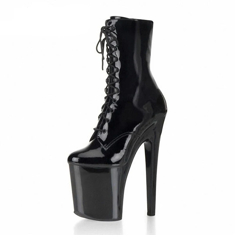 Jual Dovereiss Sepatu Wanita Fashion Sepatu Bot Pendek Hak Stiletto Seksi Ujung Lancip Silang Warna Murni Seksi Musim Dingin 20Cm Ukuran Besar 46
