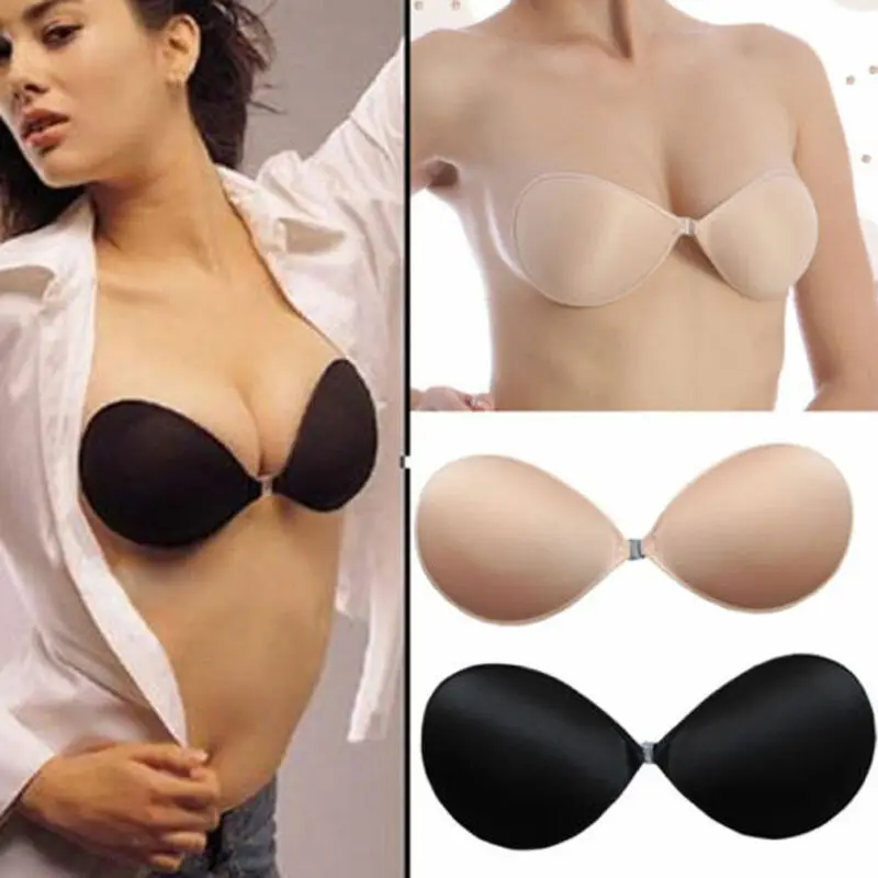 

Hot Sale Fashion Strapless Invisible Sexy Bra Women Stealth Adhesive Backless Push Up Wing Sticky Bras For Lady Nipple Cover