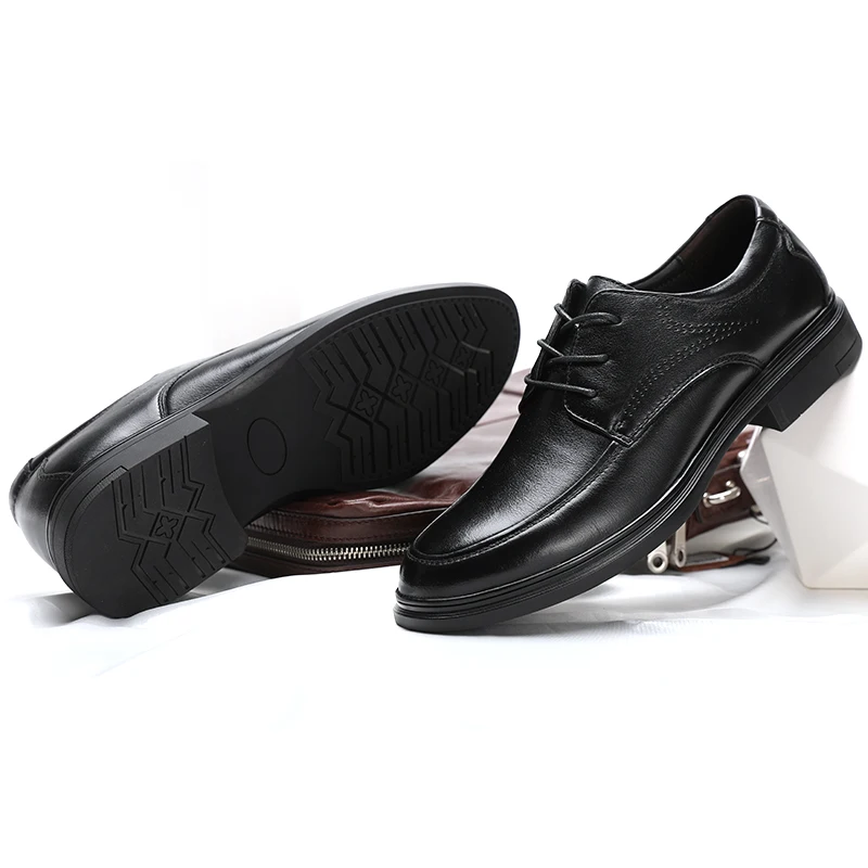 

Genuine Leather Men Fashion Oxford Man Comfortable Sneakers Flats Autumn Casual Lace Up dress Oxfords Business Suits Footwear