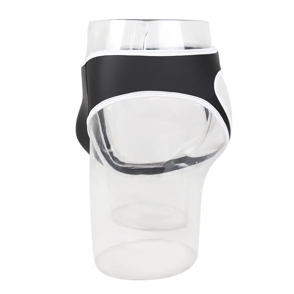 Male Sexy Soft Pu Leather Costumes Hot Erotic Gay Mens Jockstrap Panties With Open Butt For Nightclub Clubwear Fancy Tight Pants |