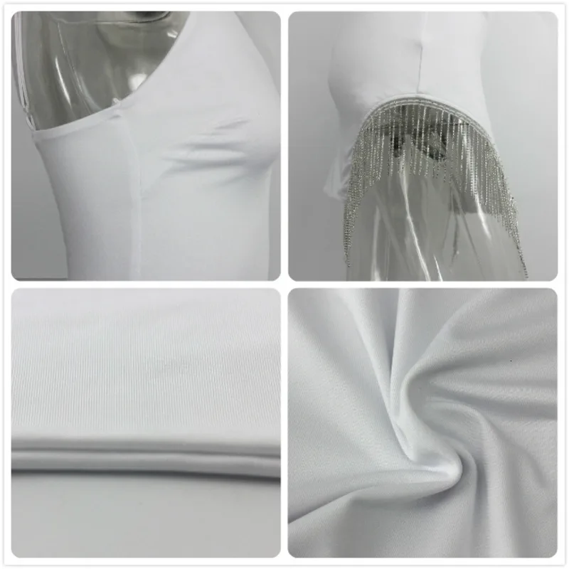 PFFLOOK 2019 Лето сексуальное платье для женщин с кисточками со стразами на тонких