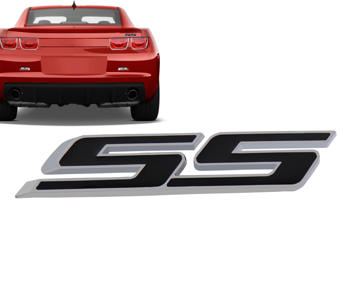 Хромированная черная наклейка SS для крышки багажника Camaro Impala 2010 2015|Наклейки на