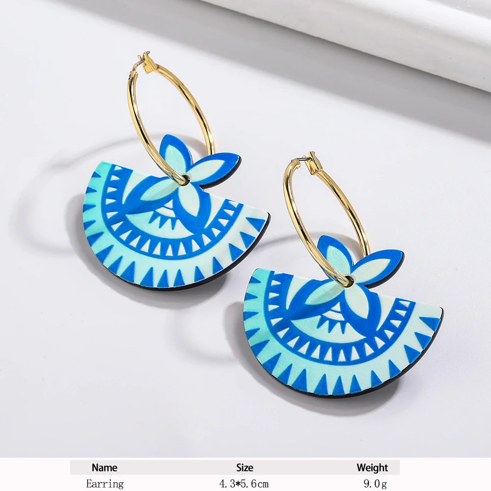 Cring Coco Acrylic Drop Earrings 2021 Trends Brown Pink Hanging Woman Earring Korean Fashion Metal Hoops for Women New | Украшения и